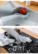 Load image into Gallery viewer, Magic Silicone Dishwashing Gloves
